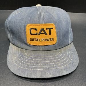Vtg CAT Diesel Power Caterpillar Trucker Work Hat SnapBack Swingster Brand USA